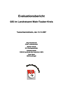 Bild der Titelseite der Publikation: Evaluationsbericht GIS im Landratsamt Main-Tauber-Kreis