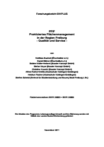 Bild der Titelseite der Publikation: Praktiziertes Flächenmanagement in der Region Freiburg -  Qualität und Service -