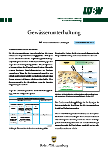 Bild der Titelseite der Publikation: Gewässerunterhaltung - Kurzfassung