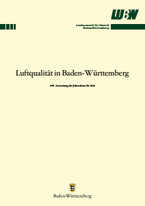 Bild der Titelseite der Publikation: Luftqualität in Baden-Württemberg