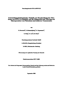 Bild der Titelseite der Publikation: Entwicklung biokinetischer Modelle zur Beschreibung der Wirkung von DTPA in Hinblick auf die Diagnostik und Therapie bei Inkorporation von Plutonium, und anderen Transuranen