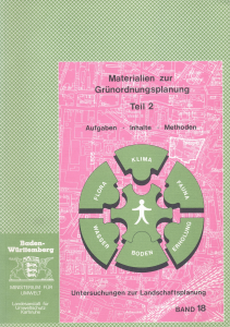 Bild der Titelseite der Publikation: Materialien zur Grünordnungsplanung Teil 2