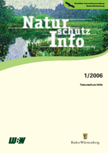 Bild der Titelseite der Publikation: Naturschutz-Info 2006 Heft 1