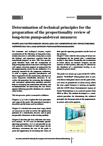Bild der Titelseite der Publikation: Determination of technical principles for the preparation of the proportionality review of long-term pump-and-treat measures