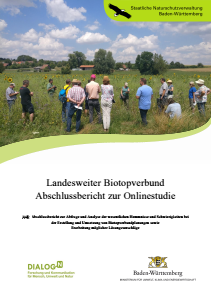 Bild der Titelseite der Publikation: Landesweiter Biotopverbund Abschlussbericht zur Onlinestudie