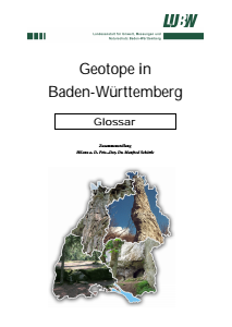 Bild der Titelseite der Publikation: Geotope in Baden-Württemberg - Glossar