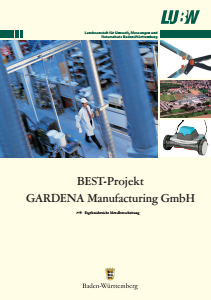 Bild der Titelseite der Publikation: BEST-Projekt Gardena Manufactoring GmbH