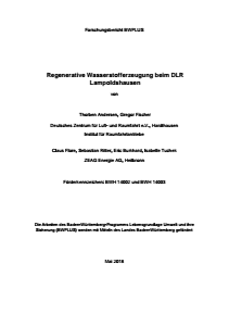 Bild der Titelseite der Publikation: Regenerative Wasserstofferzeugung beim DLR Lampoldshausen