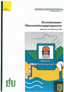 Bild der Titelseite der Publikation: Grundwasserüberwachungsprogramm. Ergebnisse der Beprobung 1998