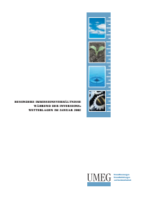 Bild der Titelseite der Publikation: Besondere Immissionsverhältnisse während der Inversionswetterlagen im Januar 2002