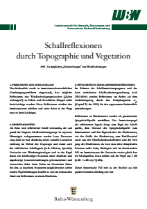 Bild der Titelseite der Publikation: Schallreflexionen durch Topographie und Vegetation