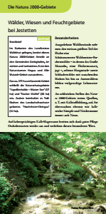 Bild der Titelseite der Publikation: Natura 2000 gemeinsam umsetzen - Wälder, Wiesen und Feuchtgebiete bei Jestetten