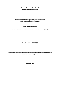 Bild der Titelseite der Publikation: Klärschlammvergärung mit Mikrofiltration und Ammoniumgewinnung