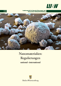 Bild der Titelseite der Publikation: Nanomaterialien: Regulierungen
