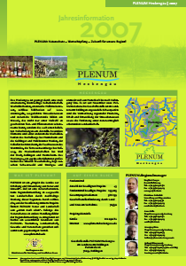 Bild der Titelseite der Publikation: Jahresinformation PLENUM Heckengäu 2007