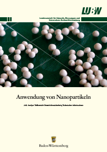 Bild der Titelseite der Publikation: Anwendung von Nanopartikeln