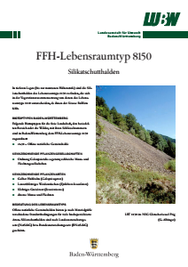 Bild der Titelseite der Publikation: FFH-Lebensraumtyp 8150