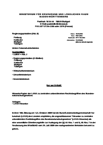 Bild der Titelseite der Publikation: Schreiben des MLR zum Hinweis-Papier der LANA zu zentralen unbestimmten Rechtsbegriffen des Bundesnaturschutzgesetzes