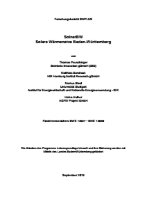 Bild der Titelseite der Publikation: Solare Wärmenetze Baden-Württemberg (I)