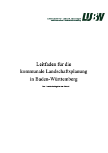 Bild der Titelseite der Publikation: Leitfaden für die kommunale Landschaftsplanung in Baden-Württemberg