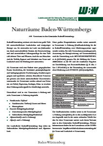 Bild der Titelseite der Publikation: Naturräume Baden-Württembergs