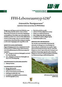 Bild der Titelseite der Publikation: FFH-Lebensraumtyp 6230