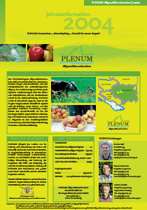 Bild der Titelseite der Publikation: Jahresinformation PLENUM Allgäu-Oberschwaben 2004