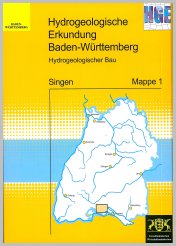 Bild der Titelseite der Publikation: Hydrogeologische Erkundung Baden-Württemberg (HGE) - Singen