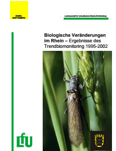 Bild der Titelseite der Publikation: Biologische Veränderungen im Rhein - Ergebnisse des Trendbiomonitoring 1995-2002