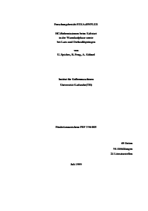 Bild der Titelseite der Publikation: HC-Rohemissionen beim Kaltstart in der Warmlaufphase sowie bei Last- und Drehzahlsprüngen