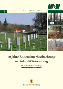 Bild der Titelseite der Publikation: 20 Jahre Bodendauerbeobachtung in Baden-Württemberg