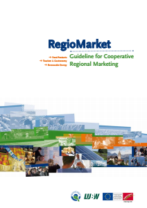 Bild der Titelseite der Publikation: RegioMarket - Guideline for Cooperative Regional Marketing (engl.)
