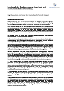 Bild der Titelseite der Publikation: Interdisziplinäre Geodatennutzung durch Land und Kommunen in Baden-Württemberg