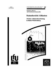 Bild der Titelseite der Publikation: Statusbericht Altlasten