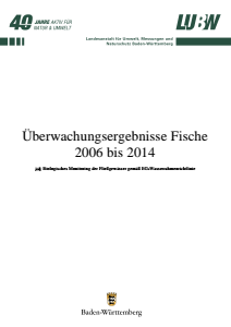 Bild der Titelseite der Publikation: Überwachungsergebnisse Fische 2006 bis 2014