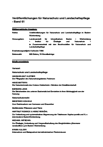 Bild der Titelseite der Publikation: Band 61 - Veröffentlichungen für Naturschutz und Landschaftspflege in Baden-Württemberg