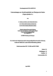Bild der Titelseite der Publikation: Untersuchungen zur Stress-Sensitivität von Ökotypen der Buche (Fagus sylvatica L.)