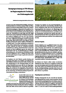 Bild der Titelseite der Publikation: Saatgutgewinnung in FFH-Wiesen im Regierungsbezirk Freiburg – ein Erfahrungsbericht