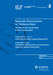 Bild der Titelseite der Publikation: Regionale Klimaszenarien für Süddeutschland