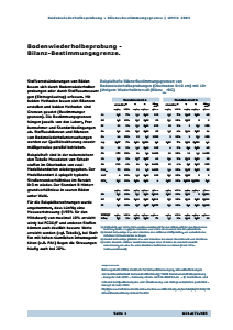 Bild der Titelseite der Publikation: Bodenwiederholbeprobung -  Bilanz-Bestimmungsgrenze