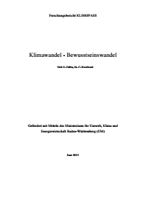Bild der Titelseite der Publikation: Klimawandel - Bewusstseinswandel