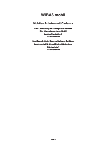 Bild der Titelseite der Publikation: WIBAS mobil - Mobiles Arbeiten mit Cadenza