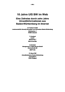 Bild der Titelseite der Publikation: 10 Jahre UIS BW im Web - Eine Zeitreise durch zehn Jahre Umweltinformationen aus Baden-Württemberg im Internet
