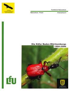 Bild der Titelseite der Publikation: Die Käfer Baden-Württembergs 1950-2000