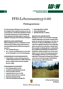 Bild der Titelseite der Publikation: FFH-Lebensraumtyp 6410