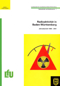 Bild der Titelseite der Publikation: Radioaktivität in Baden-Württemberg. Jahresbericht 1998-2001