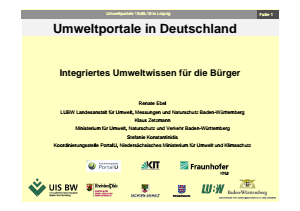 Bild der Titelseite der Publikation: Umweltportale in Deutschland