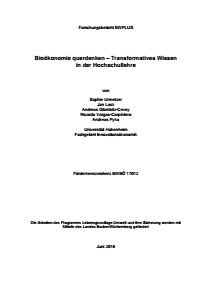 Bild der Titelseite der Publikation: Bioökonomie querdenken - Transformatives Wissen in der Hochschullehre