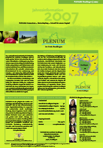 Bild der Titelseite der Publikation: Jahresinformation PLENUM Kreis Reutlingen 2007