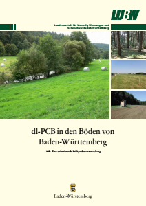 Bild der Titelseite der Publikation: dl-PCB in den Böden von Baden-Württemberg
